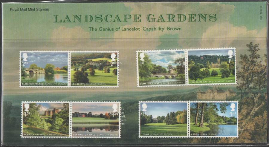 (image for) 2016 Landscape Gardens Royal Mail Presentation Pack 530 - Click Image to Close